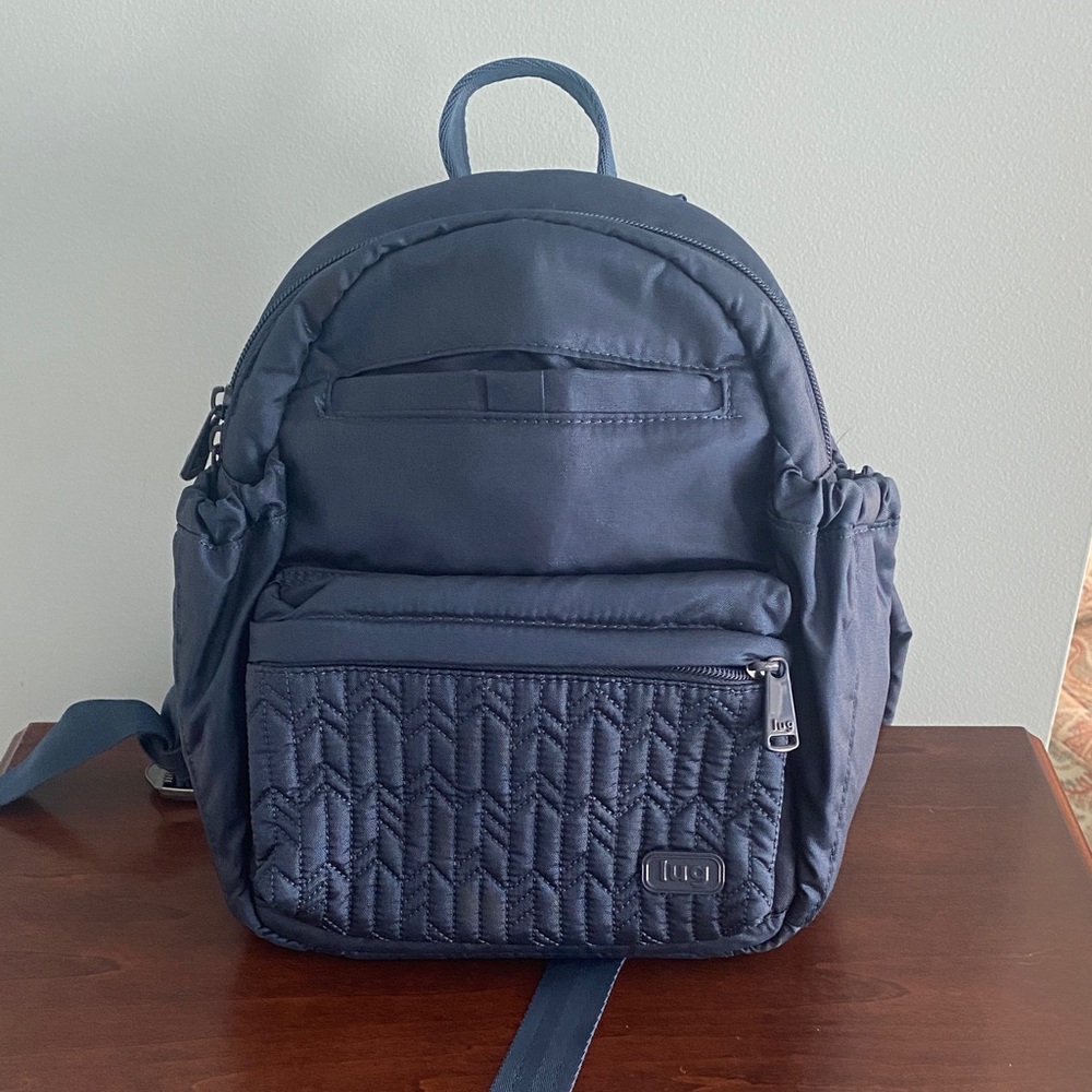 Lug Dark Blue Quilted Backpack Mini Orbit